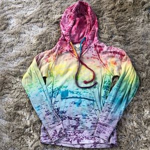 Burnout Rainbow Hoodie